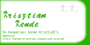 krisztian kende business card